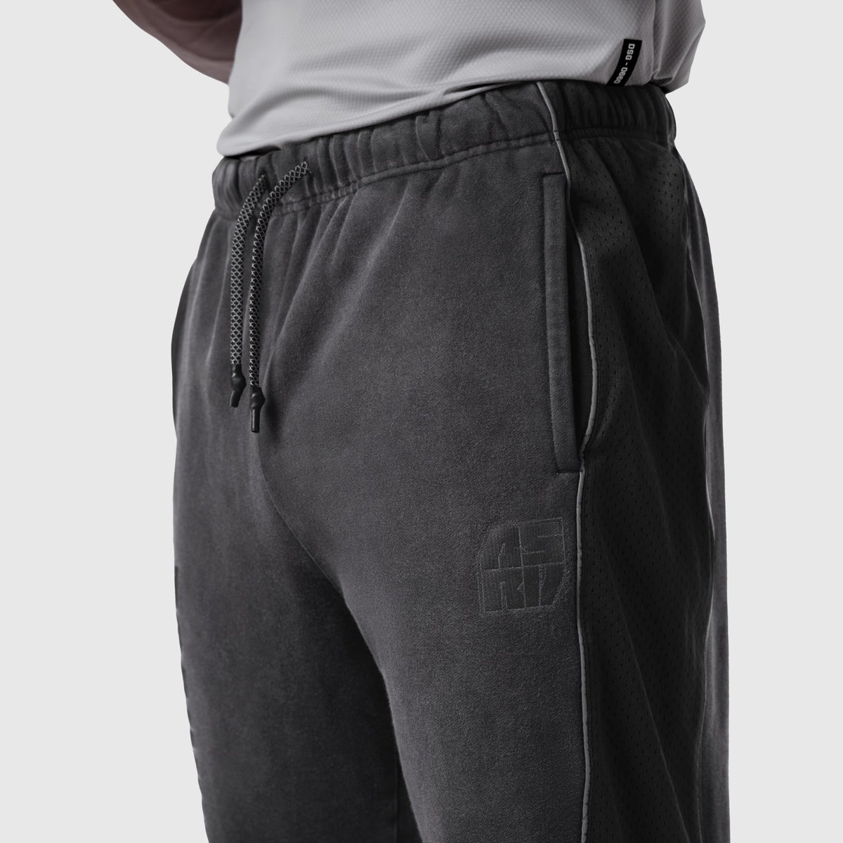 1120. Tech-Terry™ Mesh Panel Sweats - Black "Blade TD"