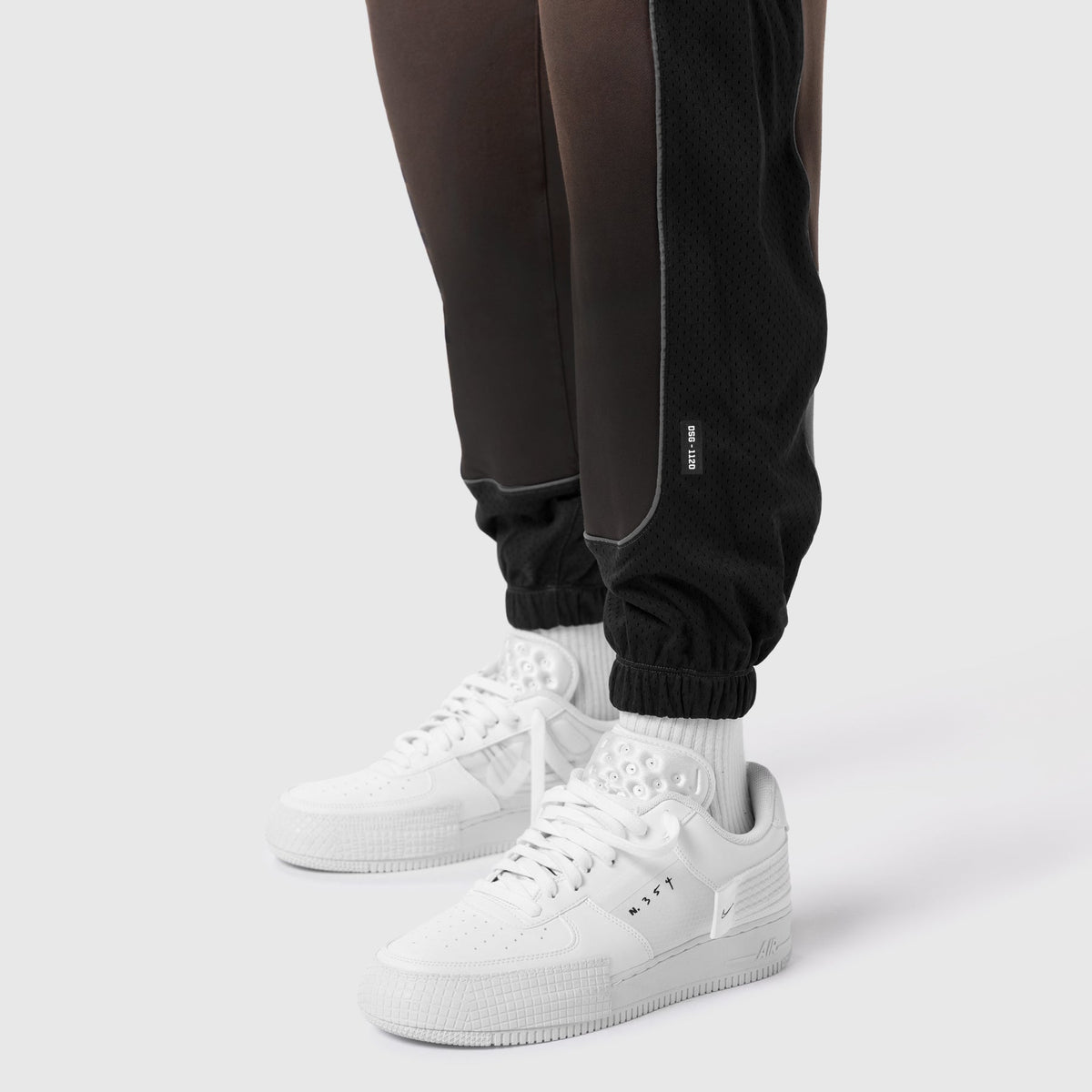 1120. Tech-Terry™ Mesh Panel Sweats - Dark Earth "Blade TD"