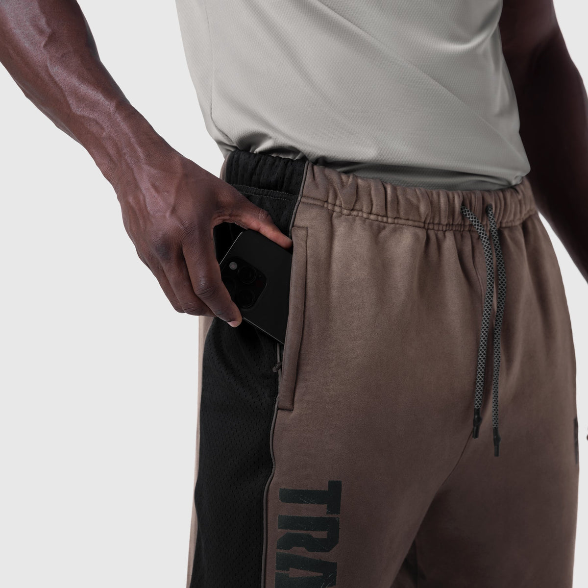 1120. Tech-Terry™ Mesh Panel Sweats - Dark Earth "Blade TD"