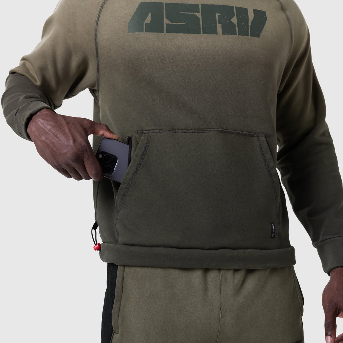 1121. Tech-Terry™ Training Hoodie - Olive Sun Fade "Blade"