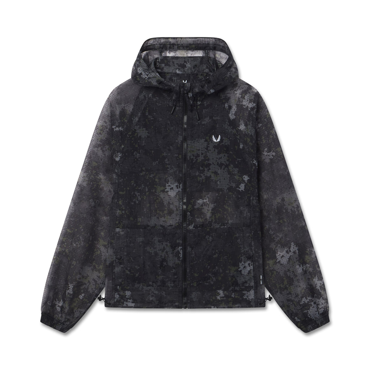 1162. Weather-Ready Transparent Ripstop Shell Jacket - Pixel Camo