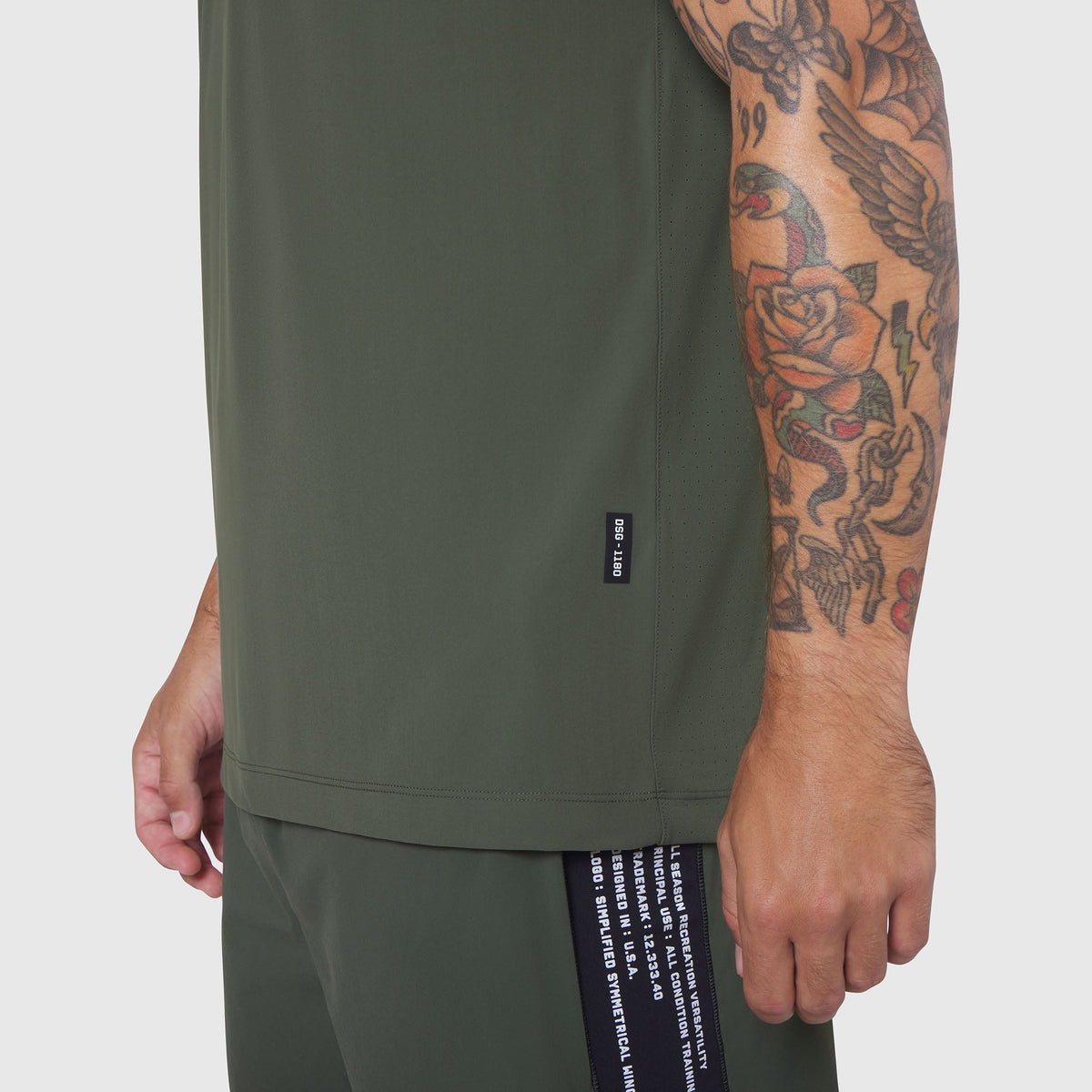 1180. Laser-Vent™ Training Tee - Olive