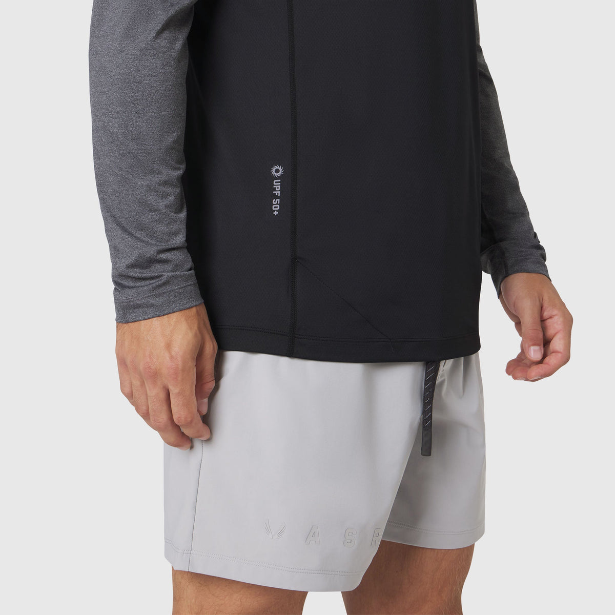 1190. AEROSILVER® UPF50+ Run Long Sleeve - Black