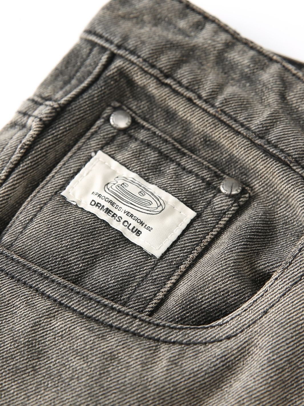 SMILEY STITCH JORTS - MUD BROWN