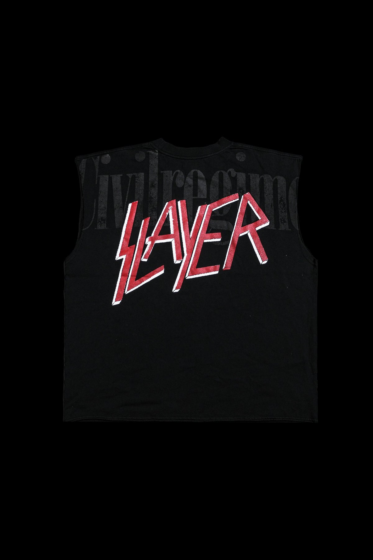 Undead Chaos 199X Cropped Muscle Tee in Vintage Black