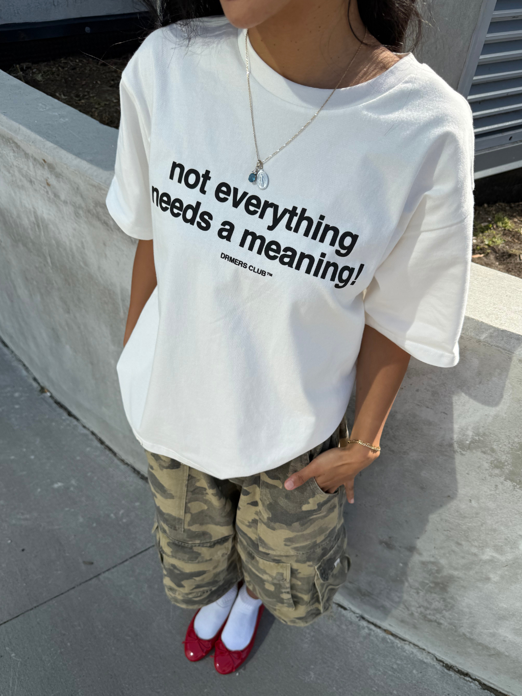 NO MEANING TEE - WHITE
