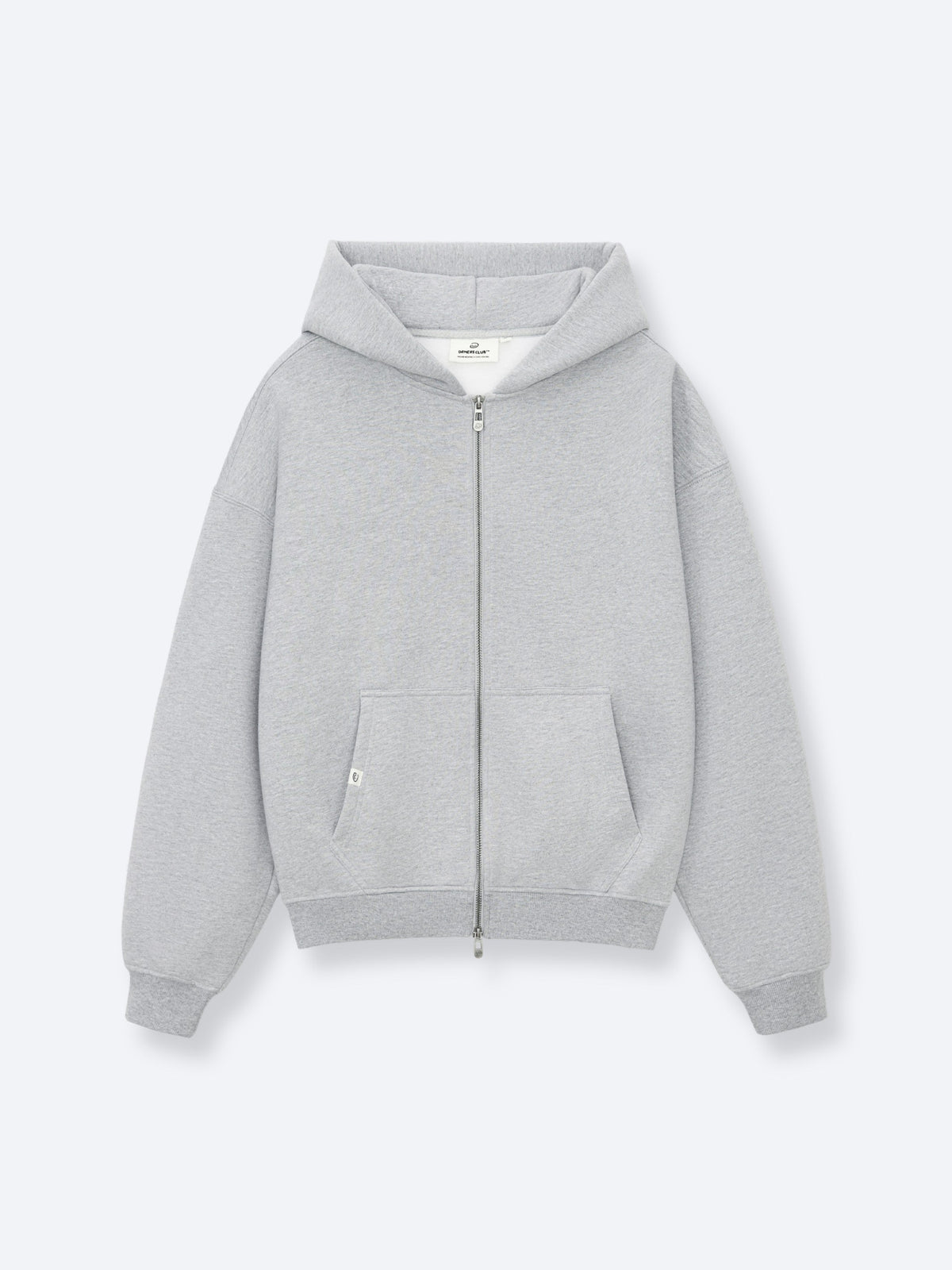 SIGNATURE BASIC ZIP UP - HEATHER GREY