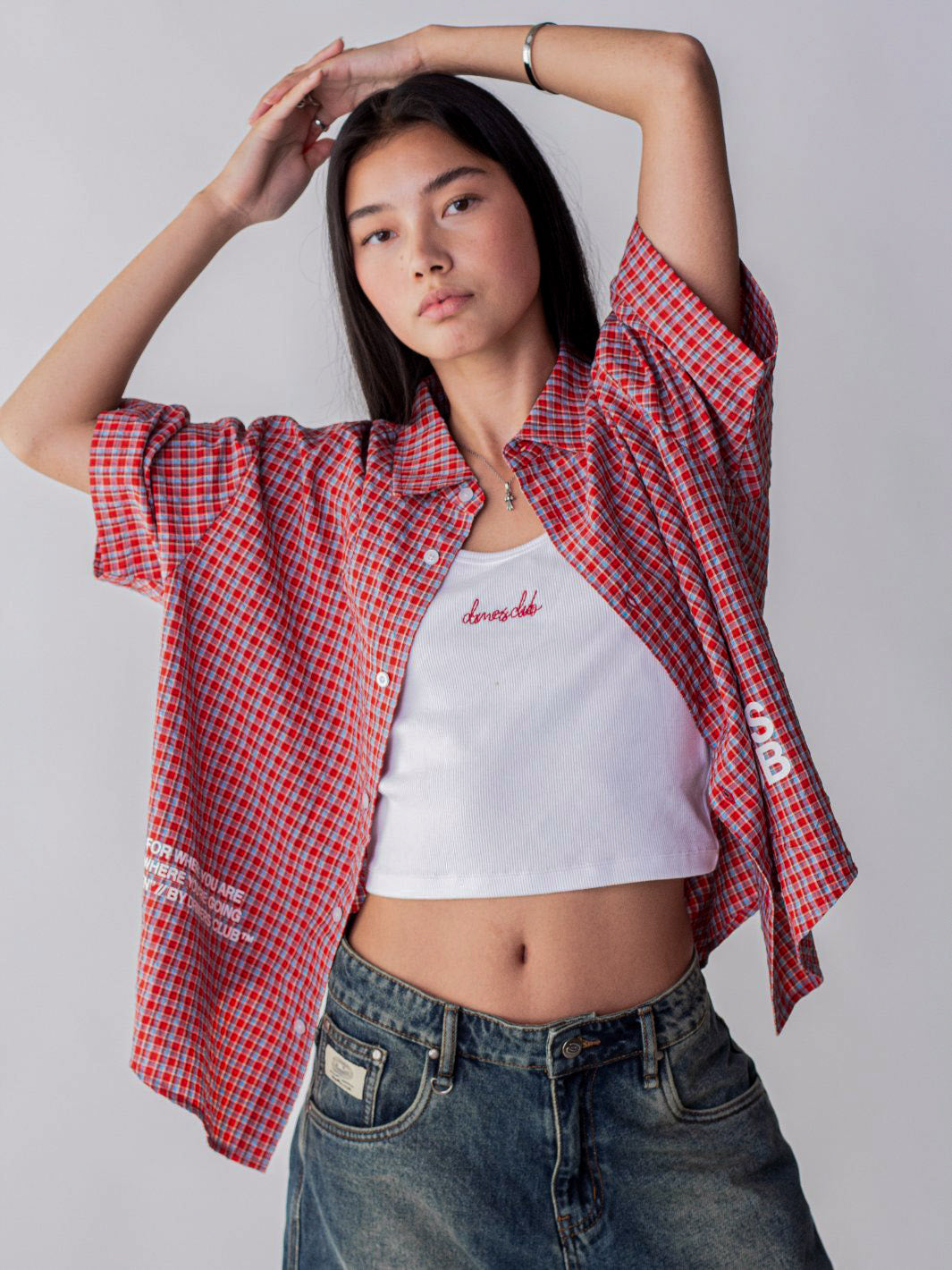 OTW SHORT SLEEVE PLAID - RED