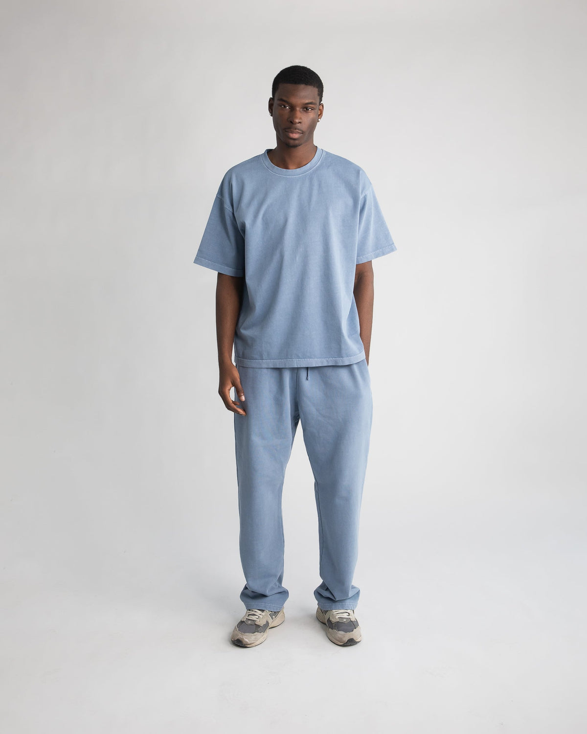 Open Bottom Sweatpants - Vintage Blue