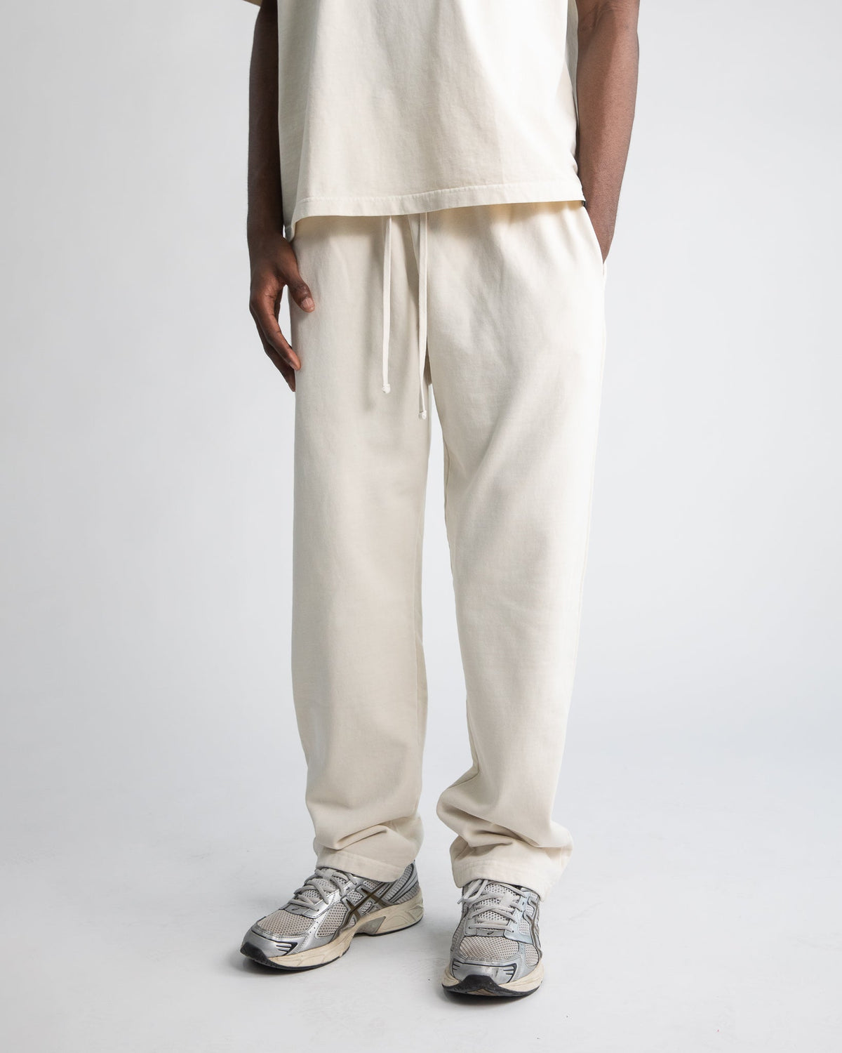 Open Bottom Sweatpants - Vintage Bone