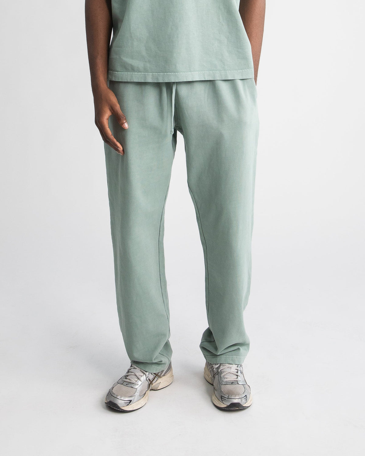 Open Bottom Sweatpants - Vintage Sage