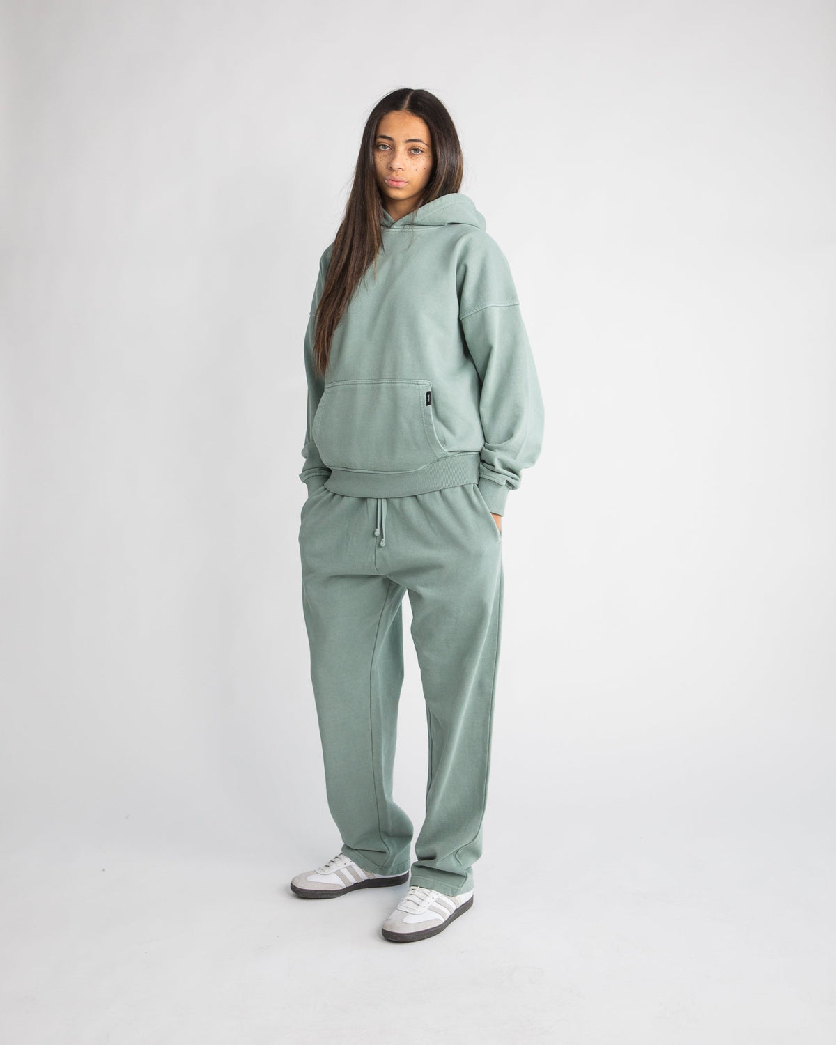 Open Bottom Sweatpants - Vintage Sage