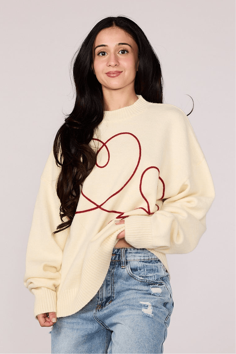 W5220 Hearts Sweater