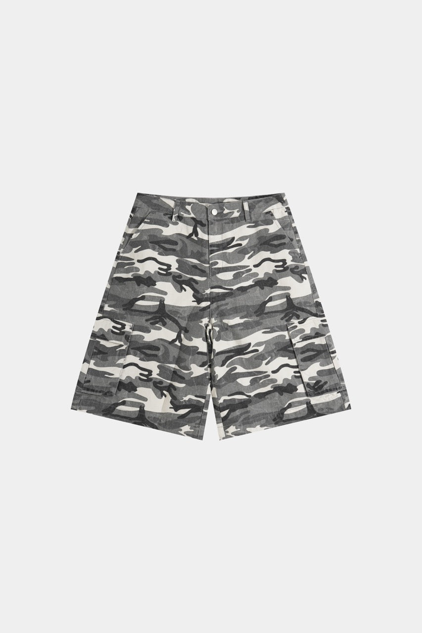 WOOLENMAKER Baggy Cargo Shorts Camo