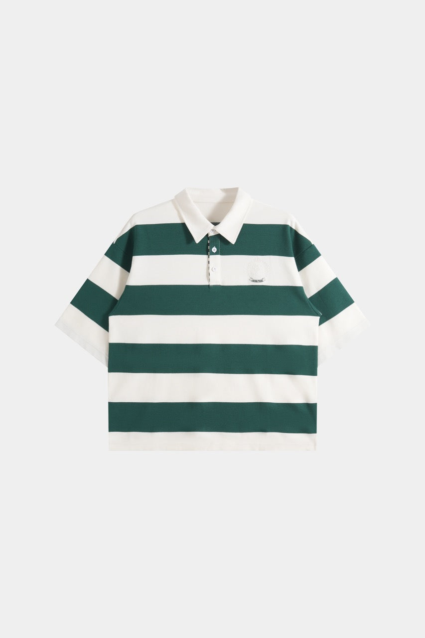 Striped Polo Shirt - Green