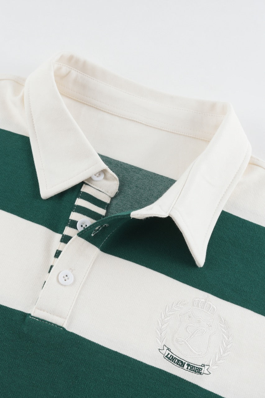 Striped Polo Shirt - Green