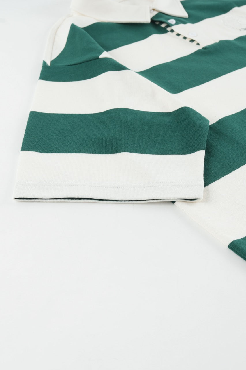 Striped Polo Shirt - Green