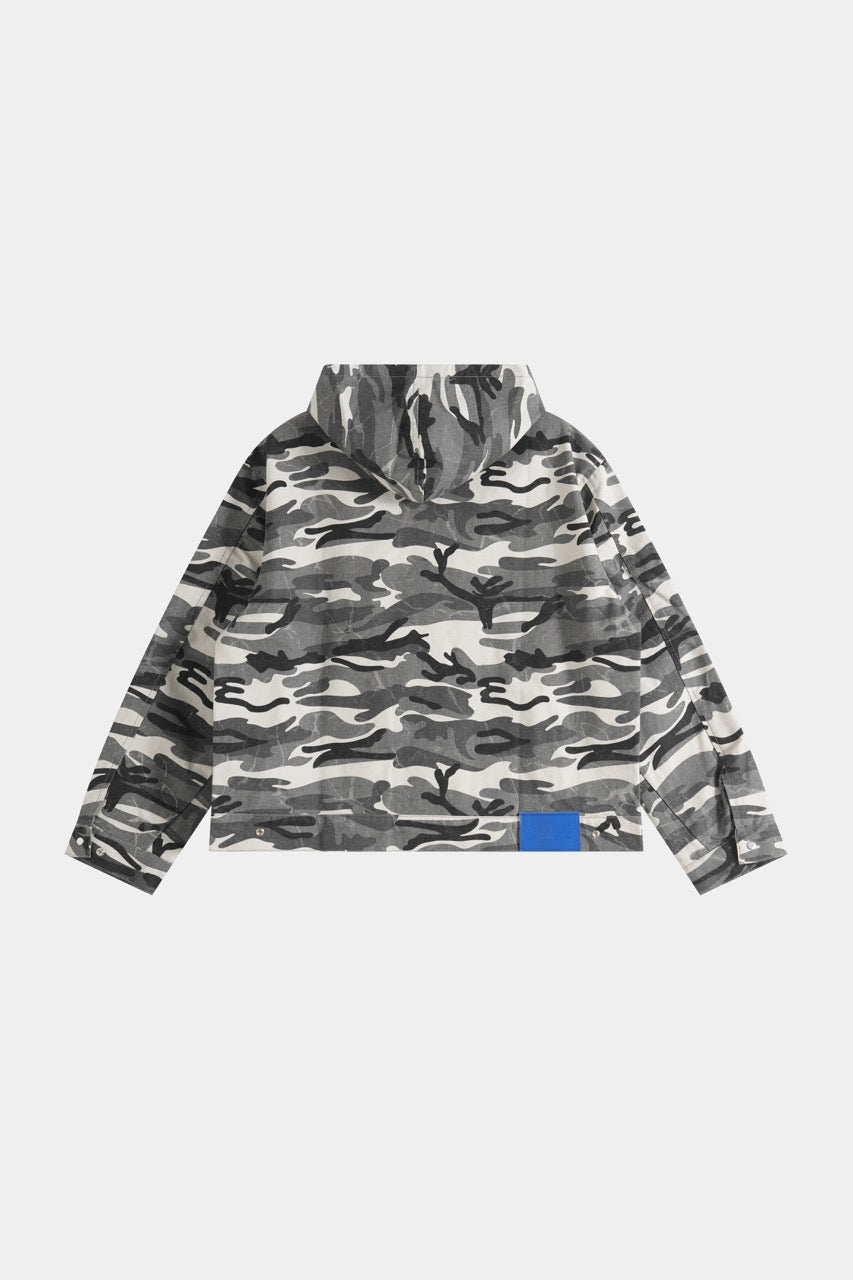 Reversible Hooded Jacket - WhiteCamo