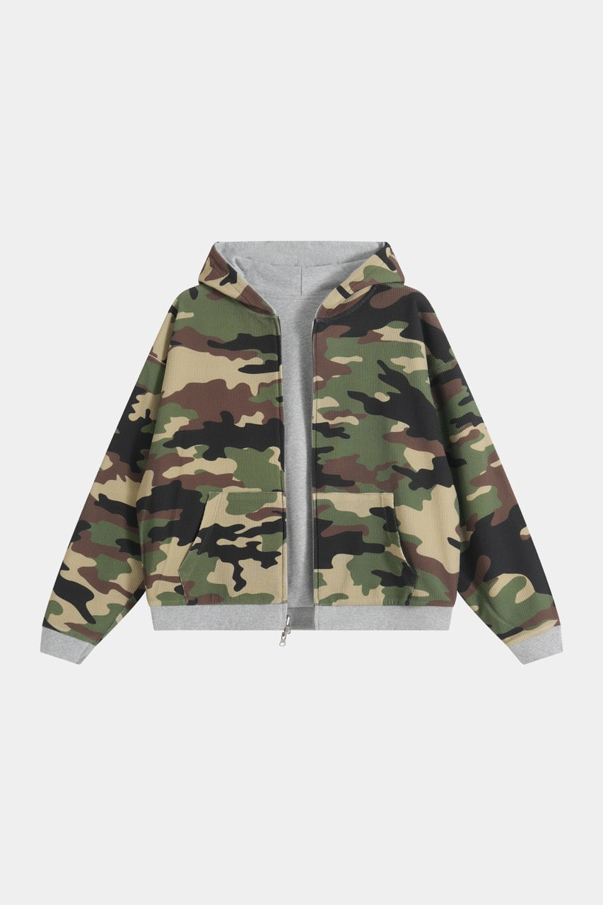 Reversible Zip Up Jacket - Camo