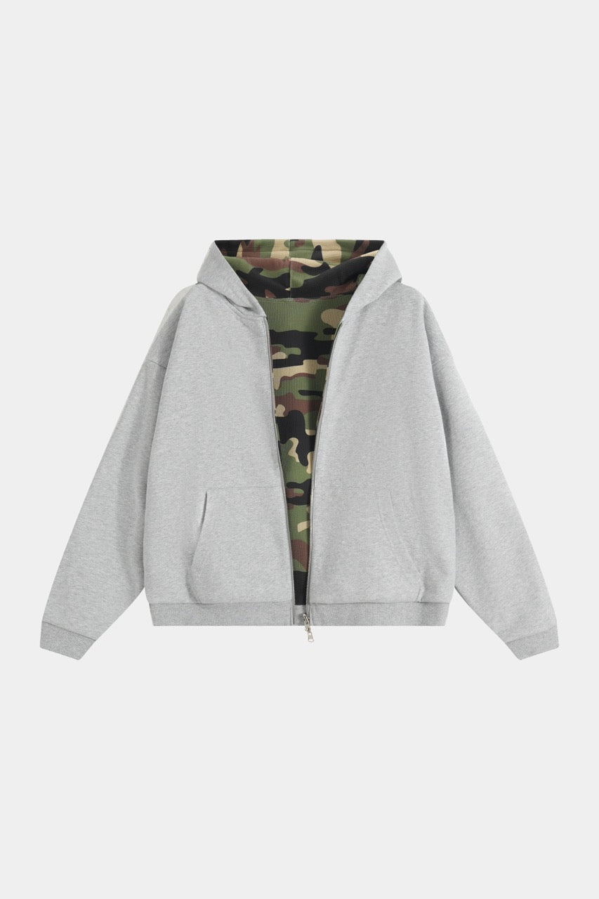 Reversible Zip Up Jacket - Camo