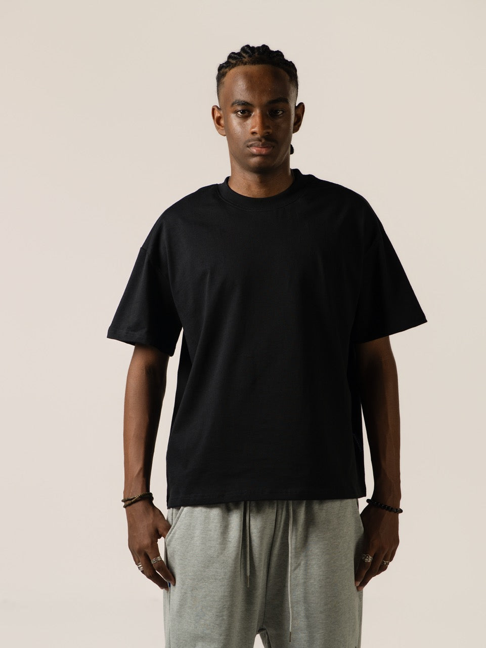 Drop Shoulder T-shirt - Black