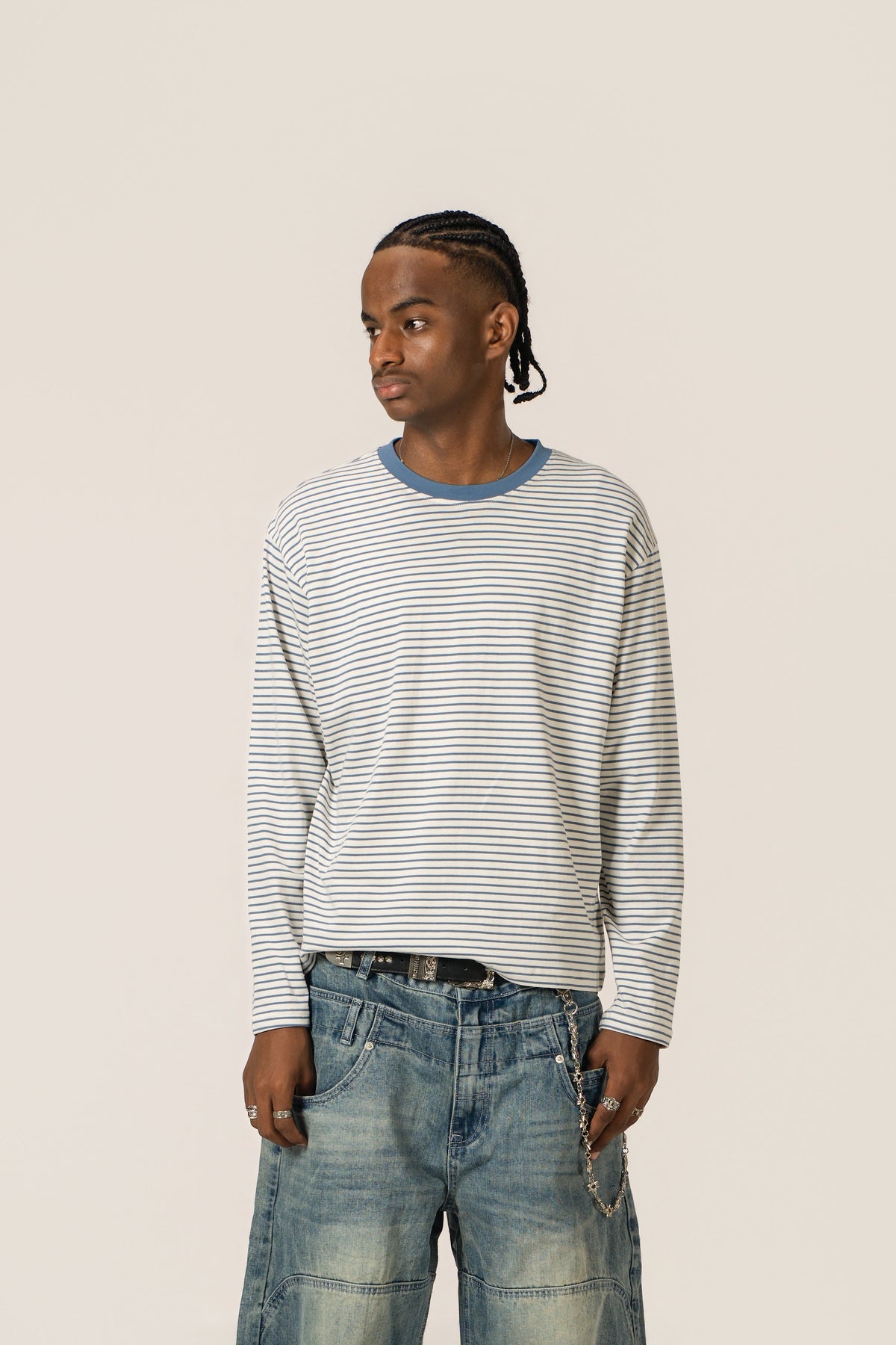 Striped Long Sleeve - Blue