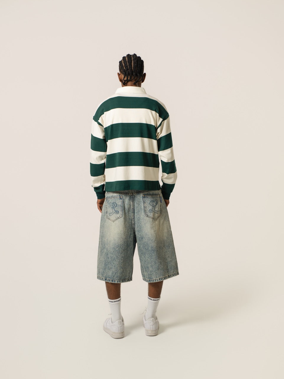 Cropped Rugby Shirt - Green