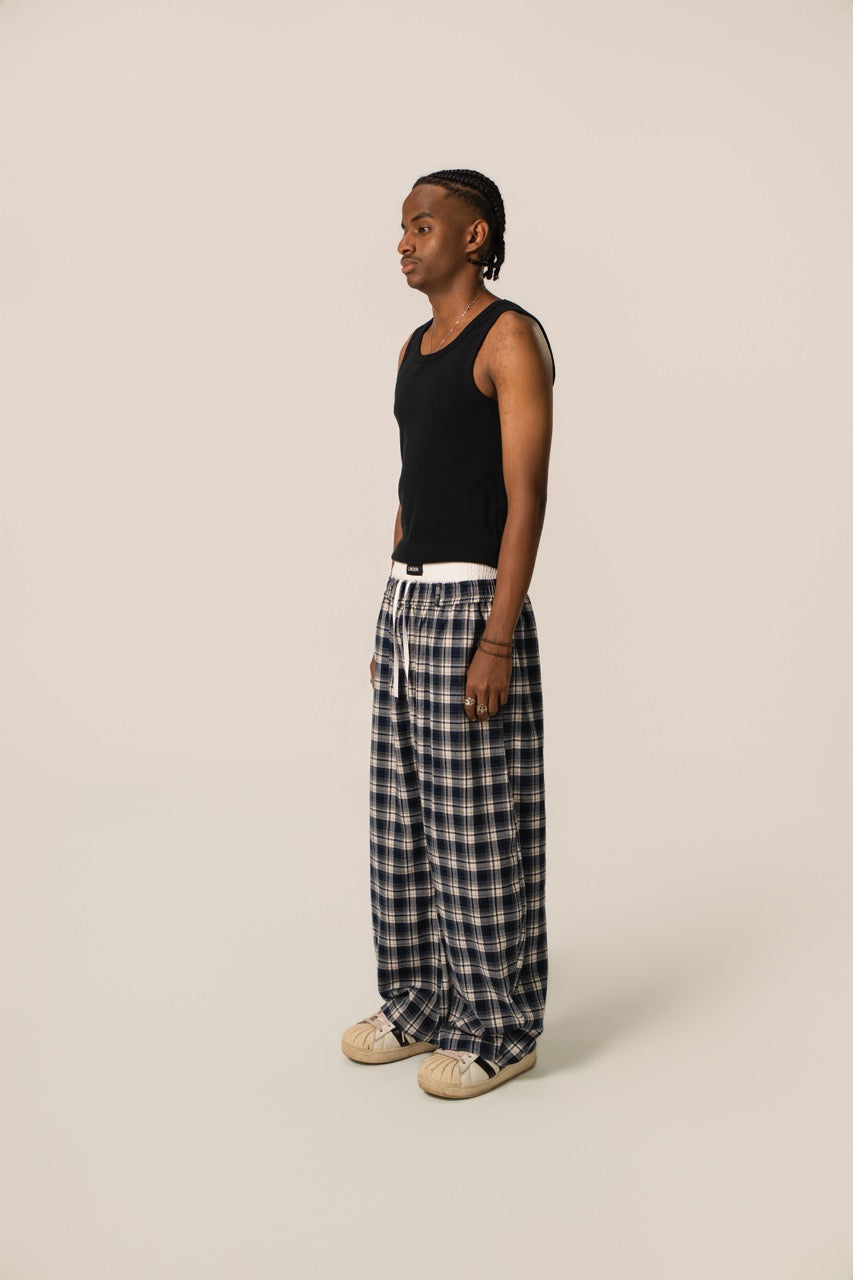 Double-Waist Sweatpants - Flannel