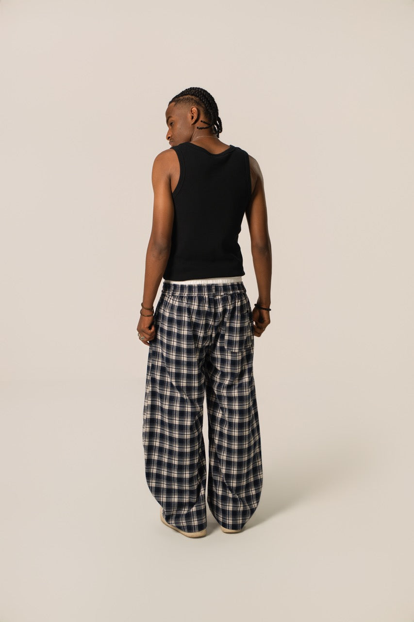 Double-Waist Sweatpants - Flannel