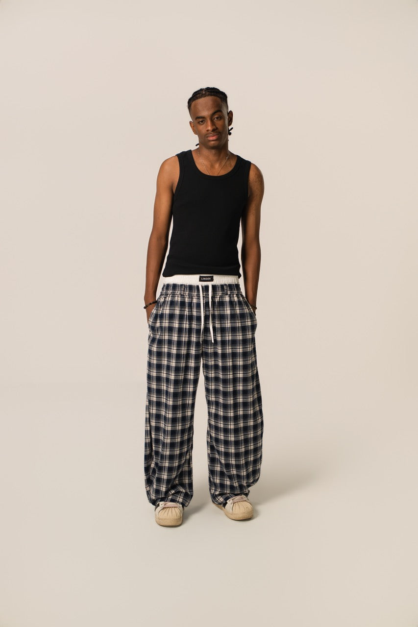 Double-Waist Sweatpants - Flannel