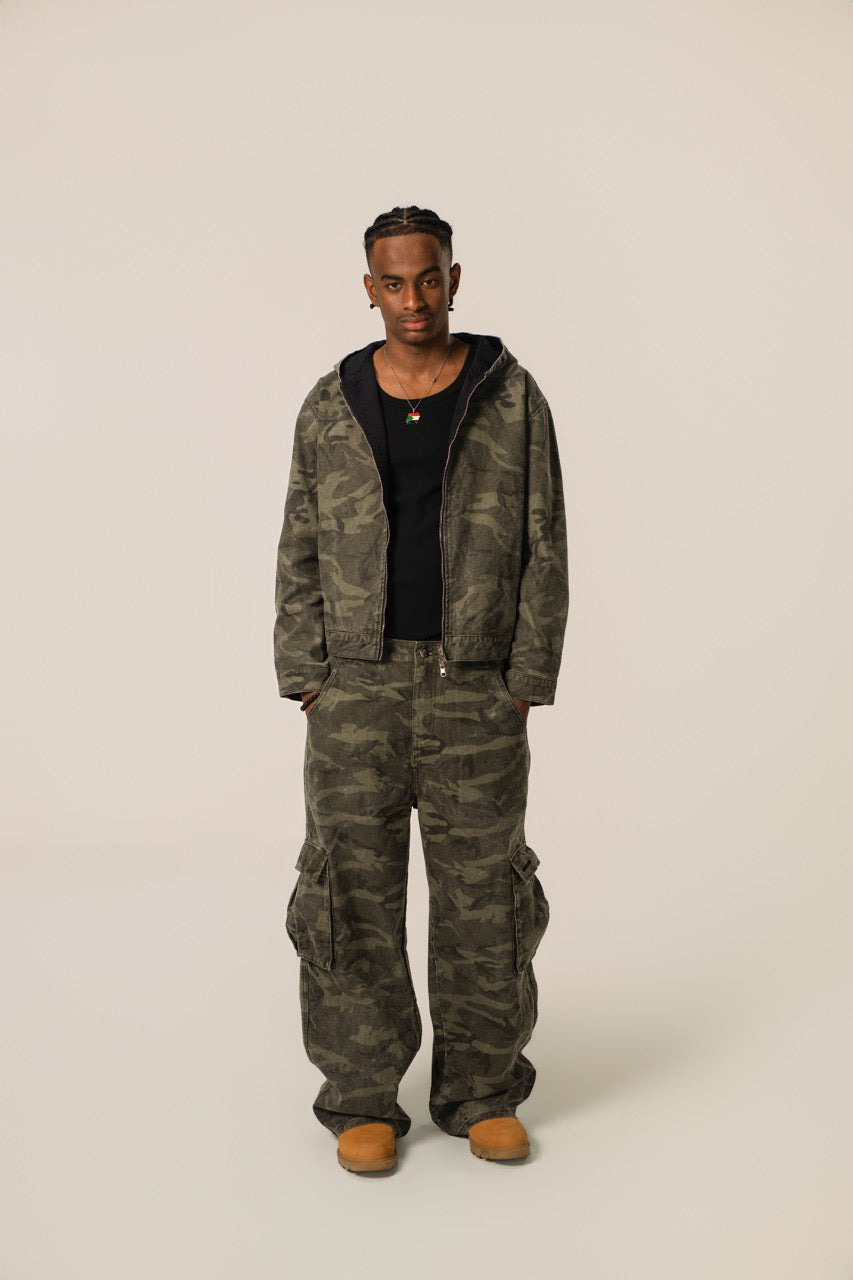 Baggy Cargo Pants - GreenCamo