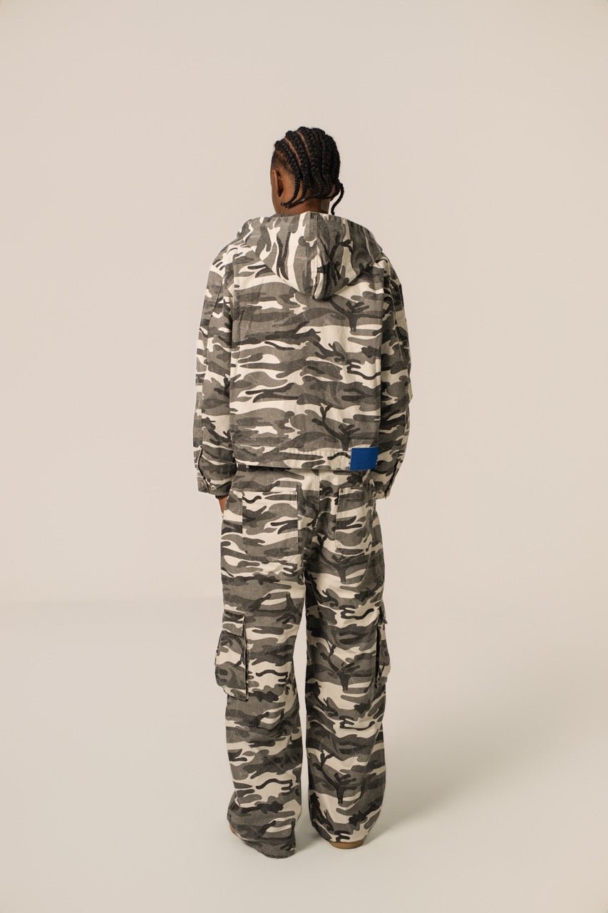 Reversible Hooded Jacket - WhiteCamo