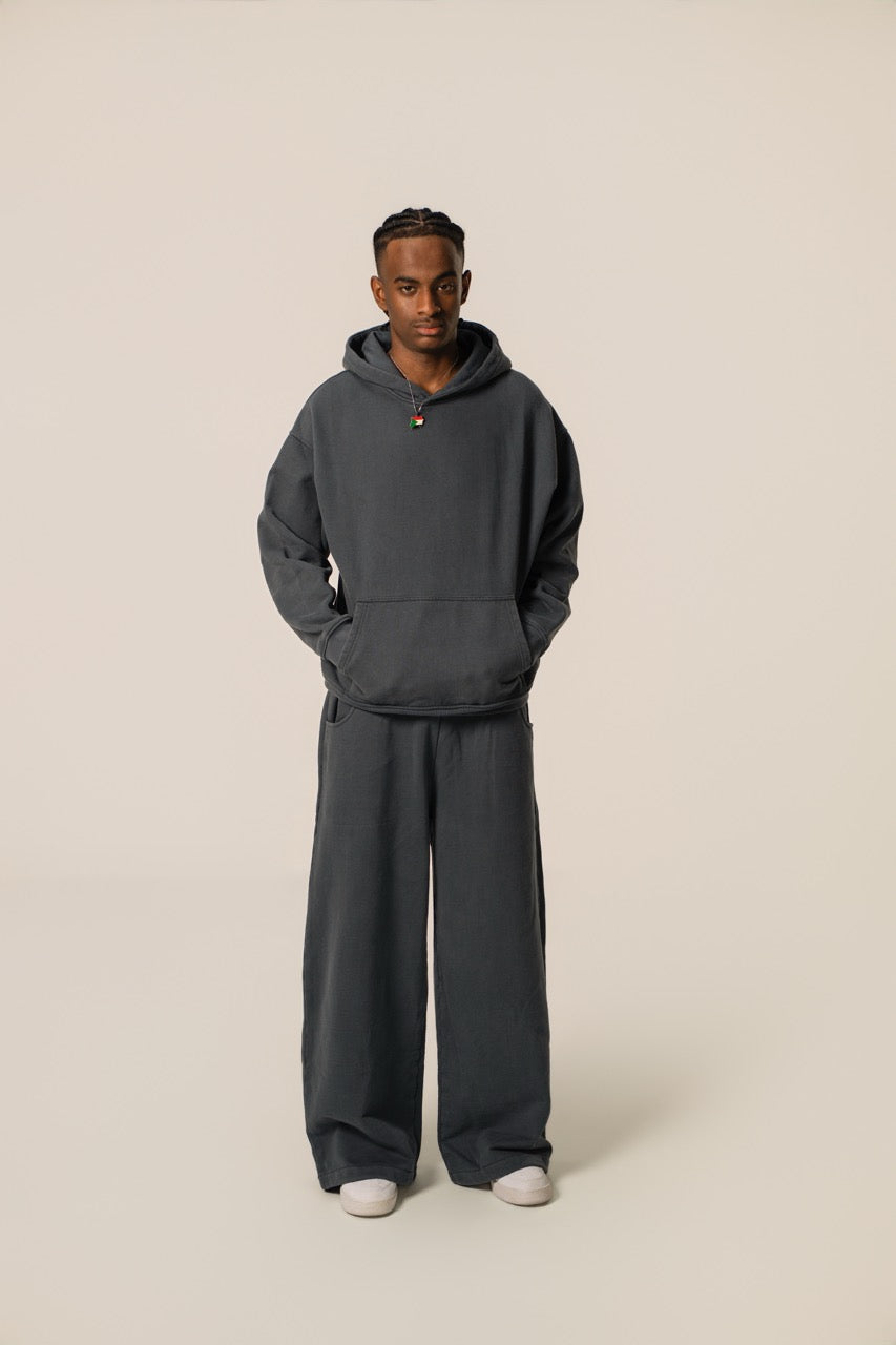 Drop Shoulder Hoodie - VintageNavy