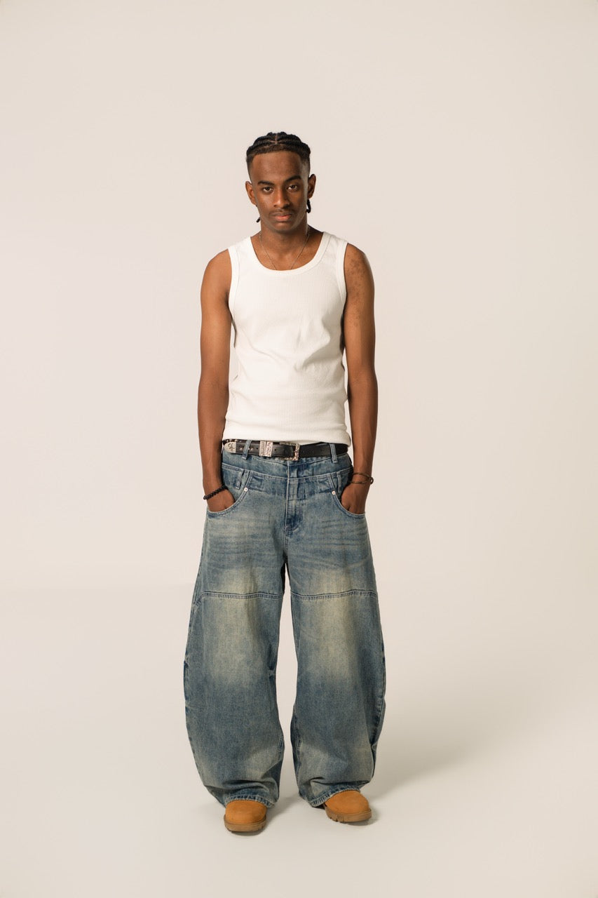 Double Waist Selvedge Denim - Blue