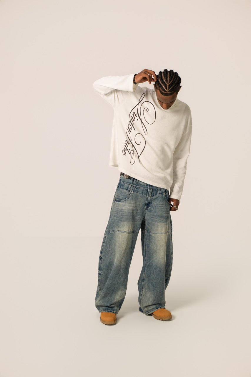 Waffle Sweatshirt White