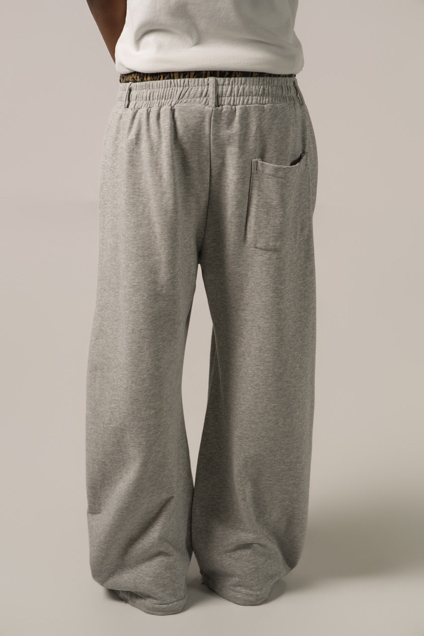 Double-Waist sweatpants Grey