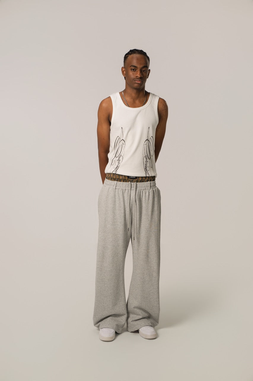 Double-Waist sweatpants Grey