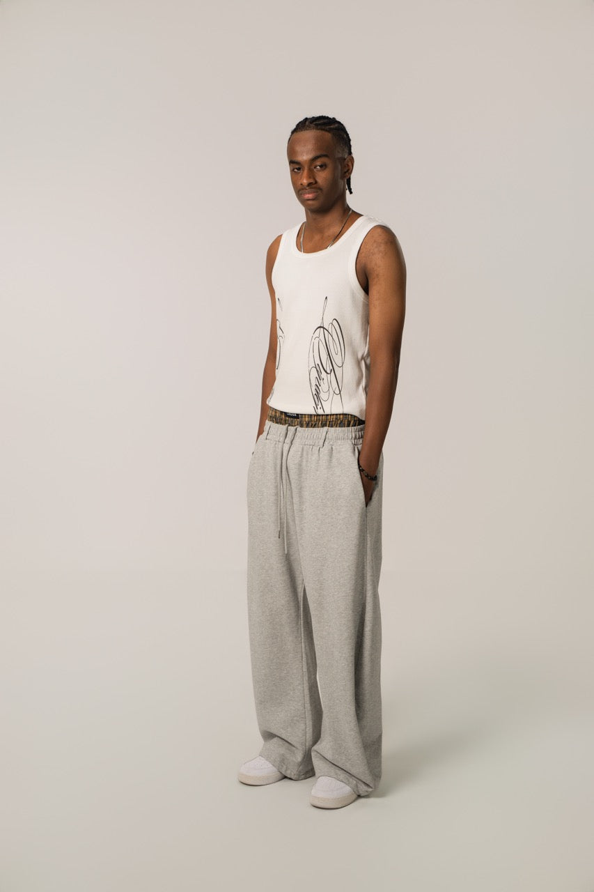 Double-Waist sweatpants Grey