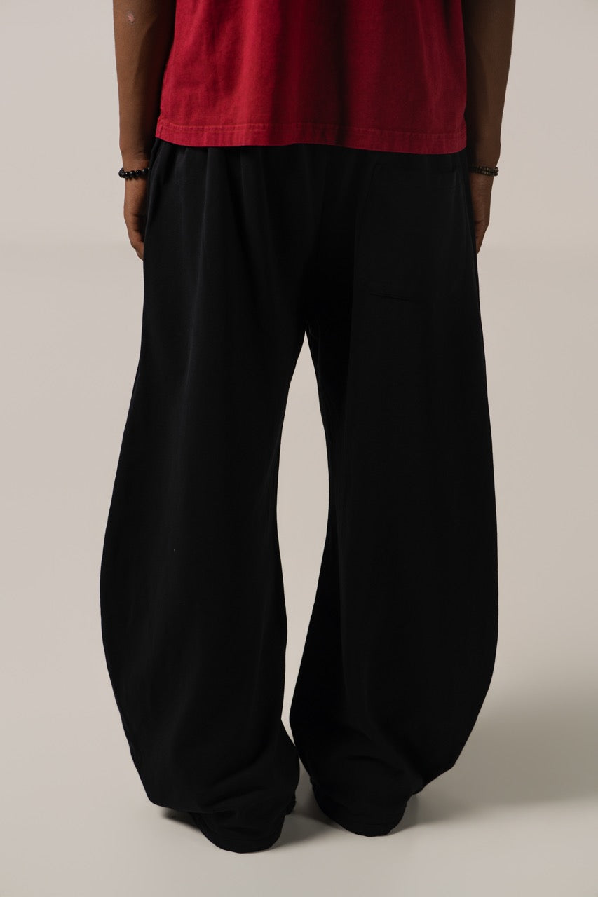 Double-Waist sweatpants Black