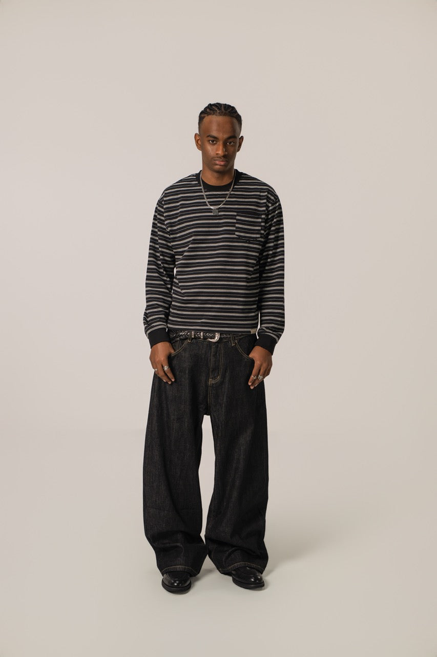 Striped Long Sleeve - Black