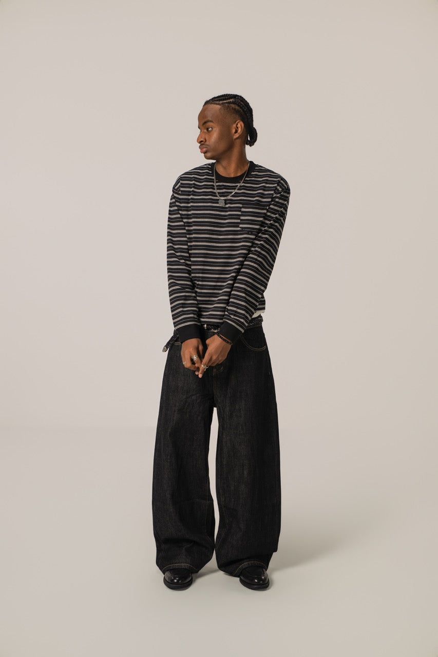 Striped Long Sleeve - Black