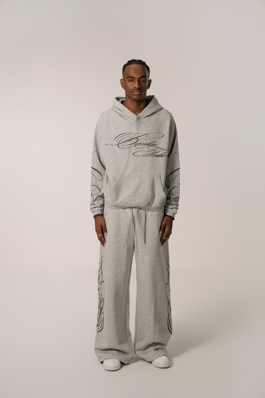 Linden Cropped Hoodie - Grey