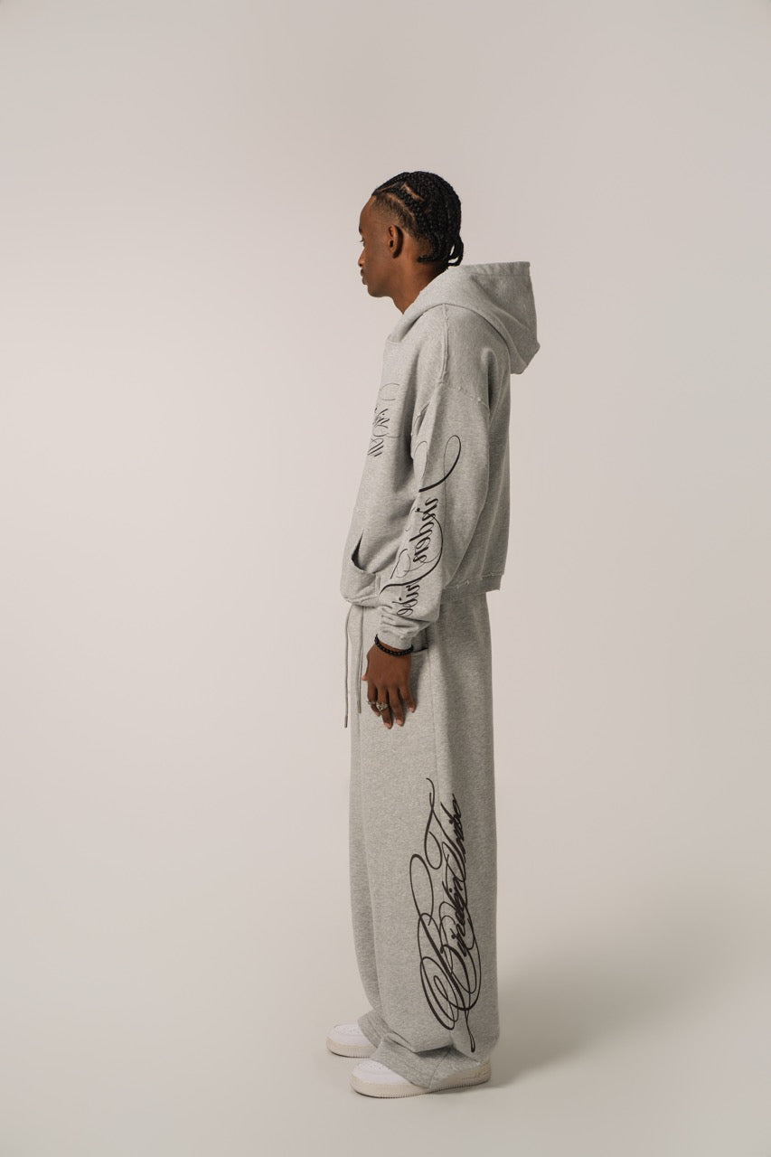 Linden Cropped Hoodie - Grey