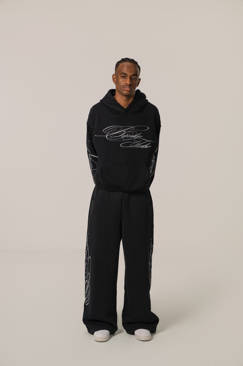 Linden Cropped Hoodie - Black