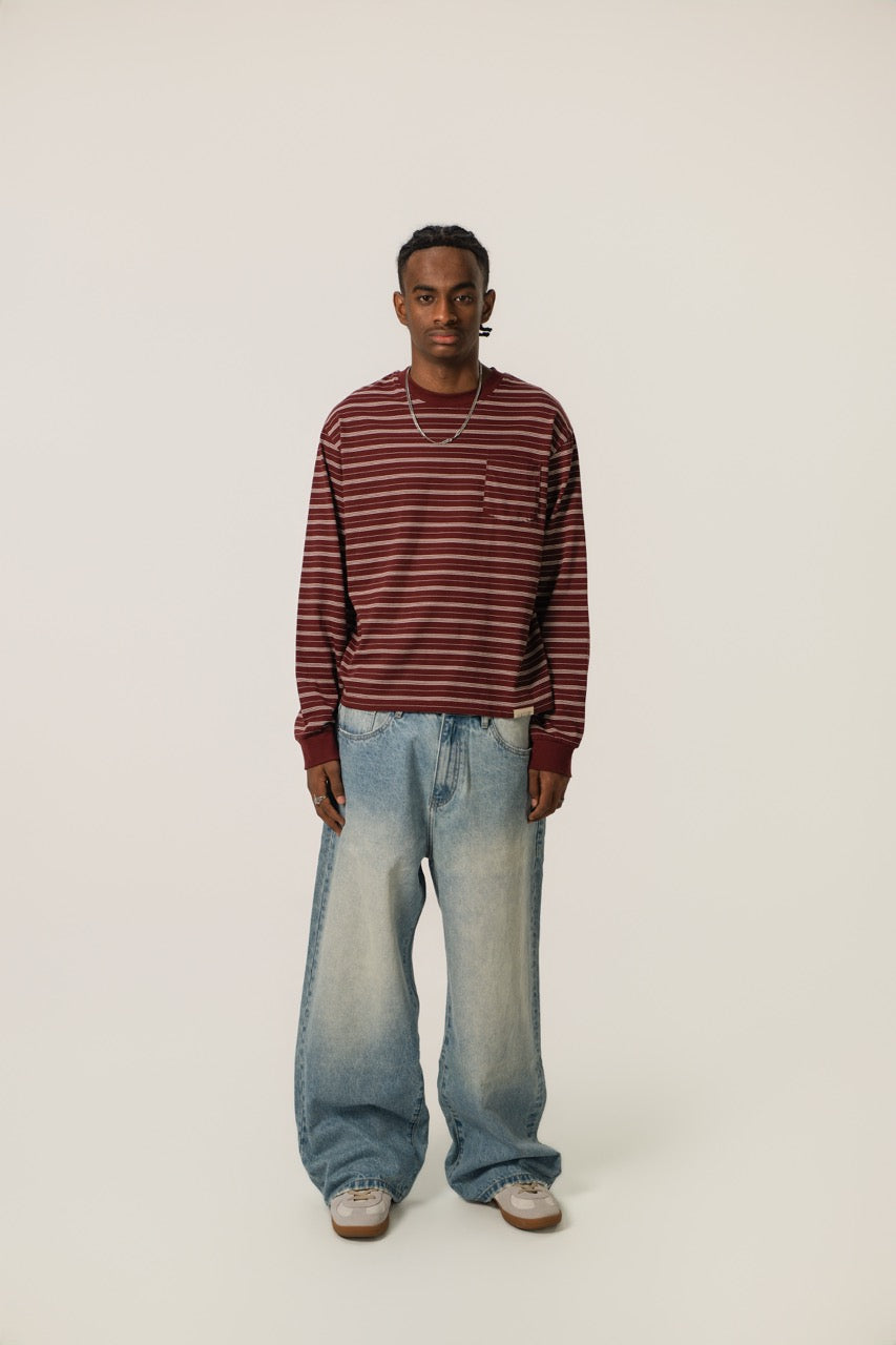 Striped Long Sleeve - WINE