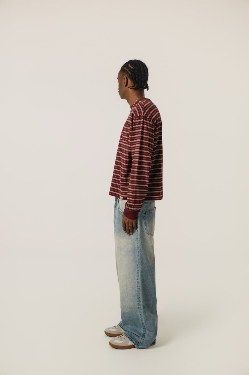 Striped Long Sleeve - WINE
