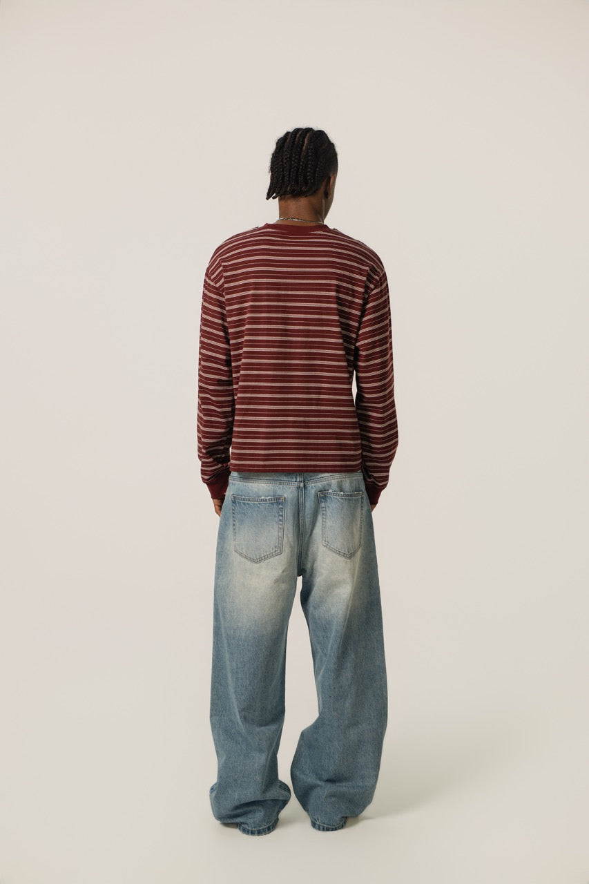 Striped Long Sleeve - WINE