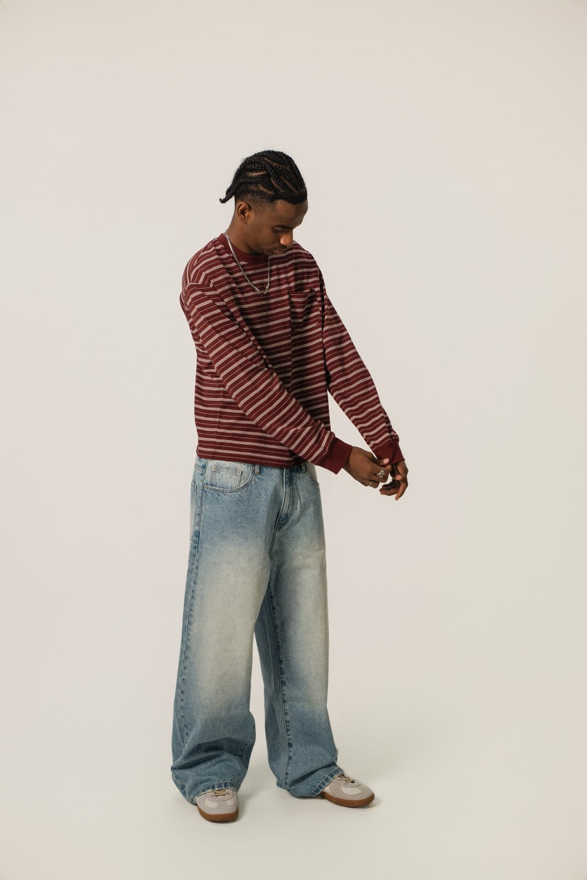 Striped Long Sleeve - WINE