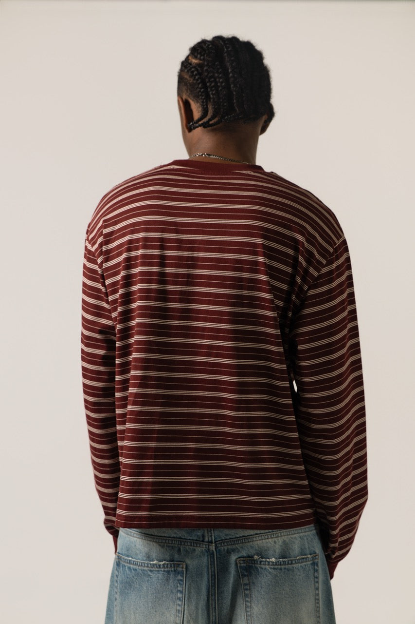 Striped Long Sleeve - WINE