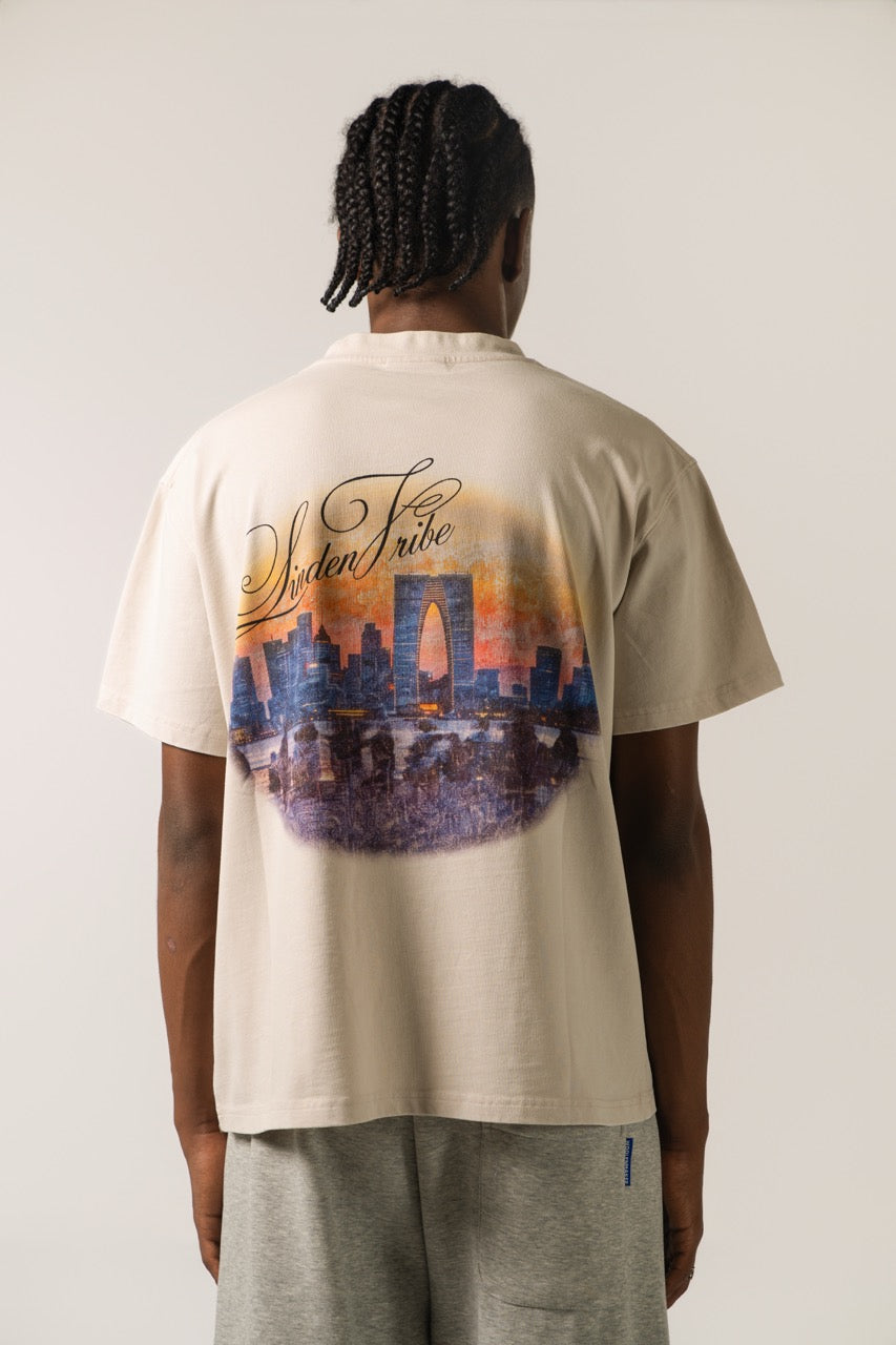 DownTown Graphic Tee - Cream